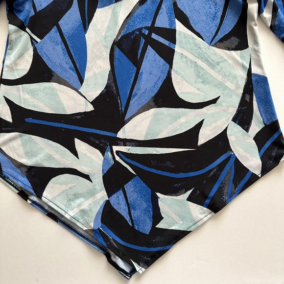 Alfani Top Blouse Women Size S P 3/4 Sleeve Crewneck Point-Hem Casual Stretch GU - Picture 5 of 9